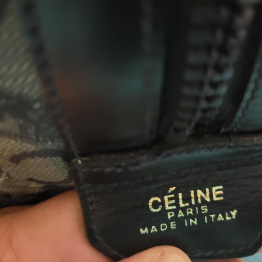 Celine Navy And Black Satchel. - Picture 6 of 8
